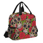 Floral Mexican skull calaveras  Lunch Bag