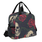 Rose floral skull  Lunch Bag