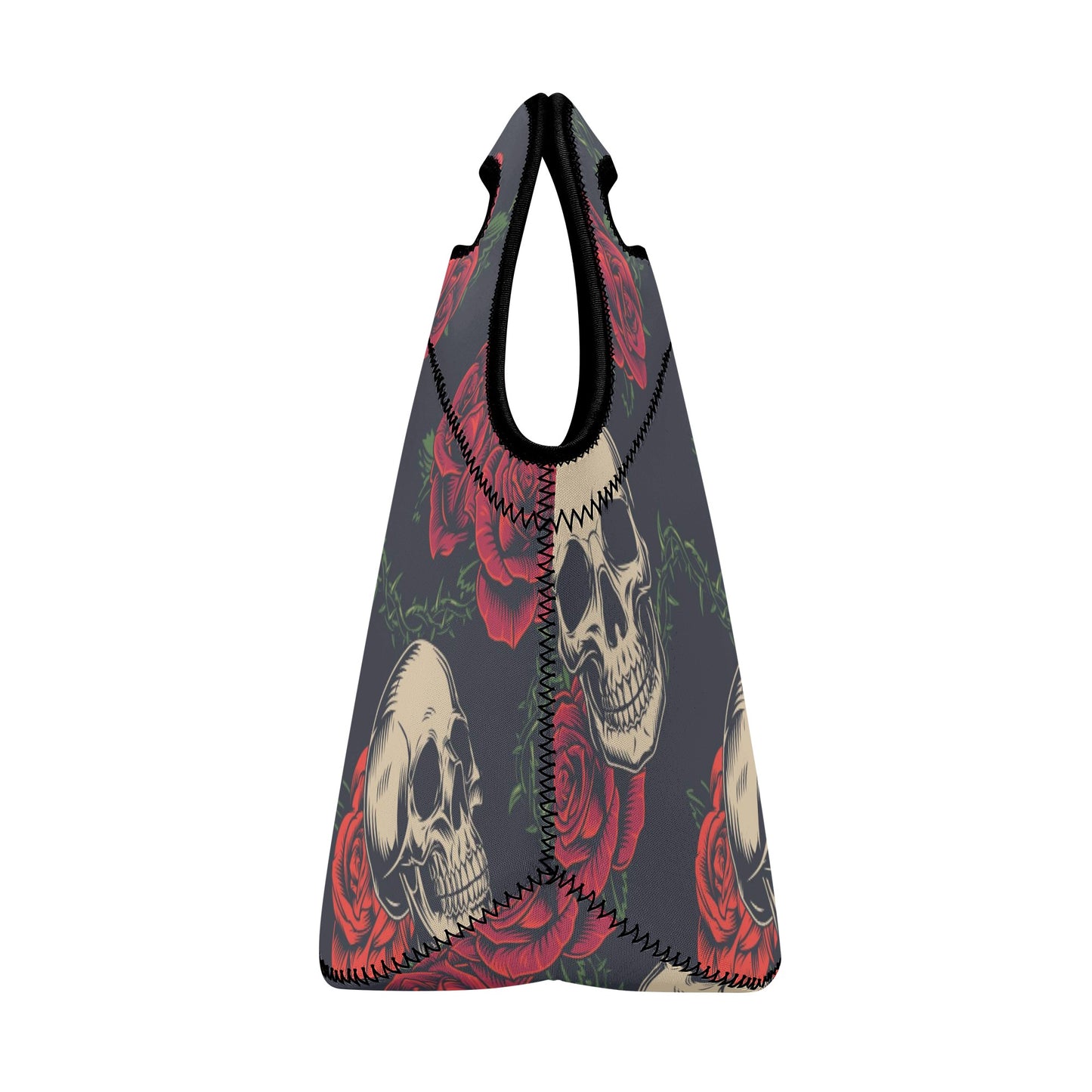 Floral skeleton skull Halloween New Neoprene Lunch Bag