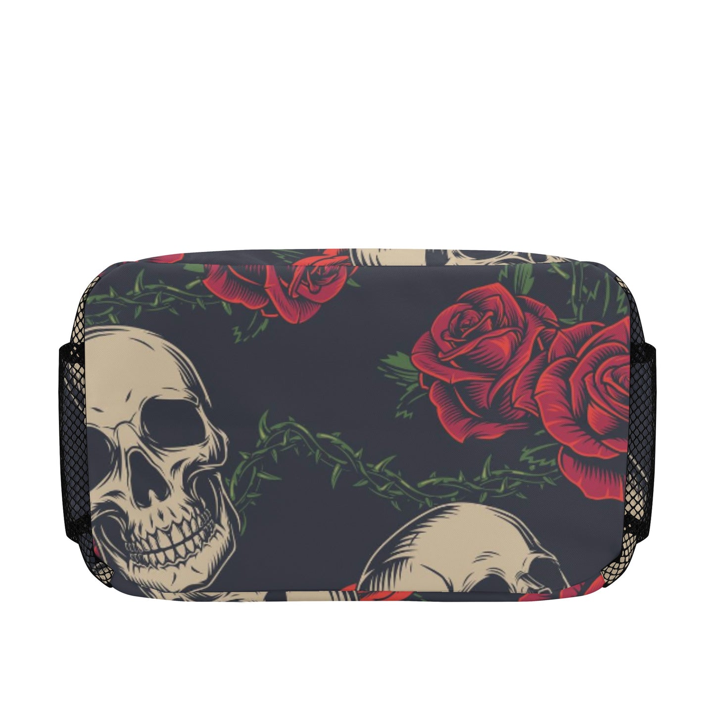 Rose floral skull  Lunch Bag