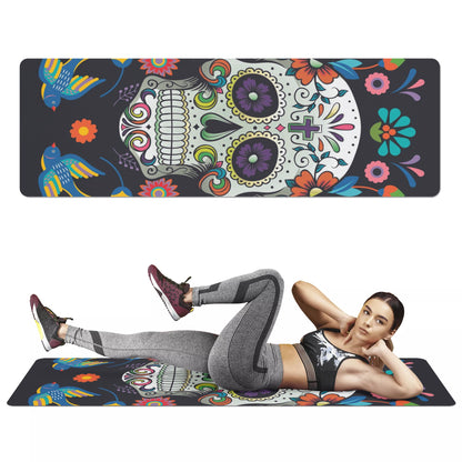 Mexican skull Rubber Yoga Mat