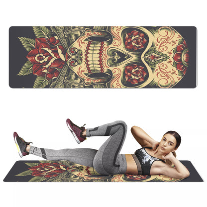 Dia de los muertos Calaversa Rubber Yoga Mat