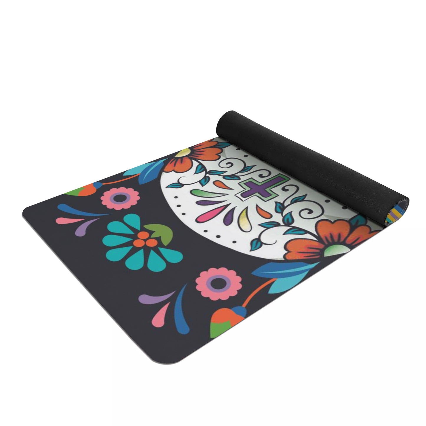 Mexican skull Rubber Yoga Mat