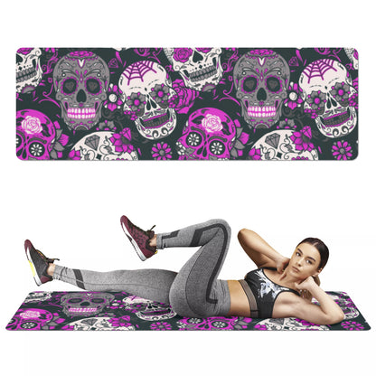 Dia de los muertos Halloween skull Rubber Yoga Mat