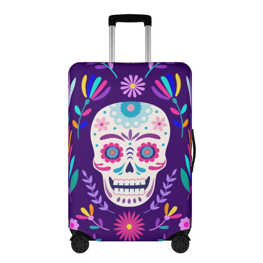 Sugar skull floral Mexican calaveras Polyester Luggage Cover