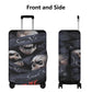 No see no hear no speak evils skull Polyester Luggage Cover