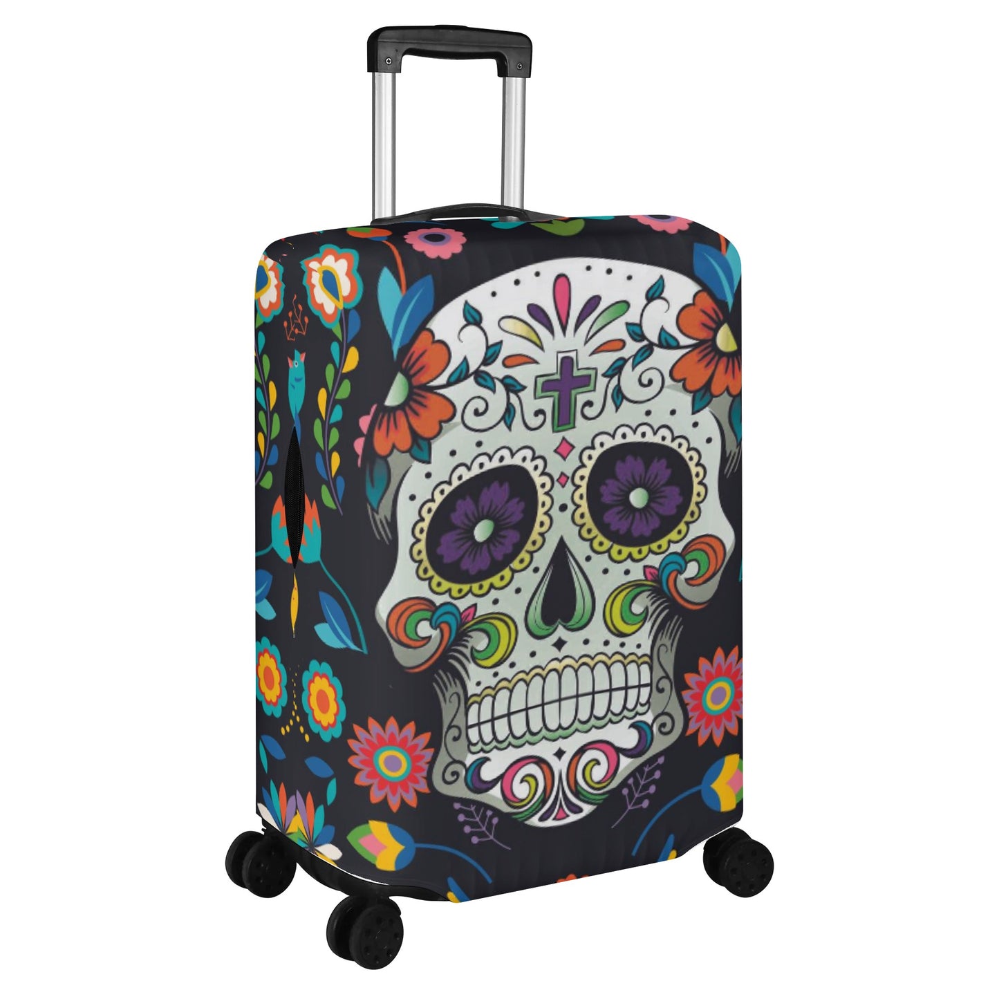 Mexican skull Polyester Luggage Cover