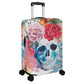 Floral skull Polyester Luggage Cover