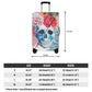 Floral skull Polyester Luggage Cover