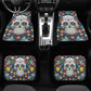 Sugar skull Day of the dead Back and Front Car Floor Mats