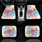 Rose skull gothic Back and Front Car Floor Mats