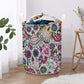Day of the dead skull gothic mexican skull Round Laundry Basket