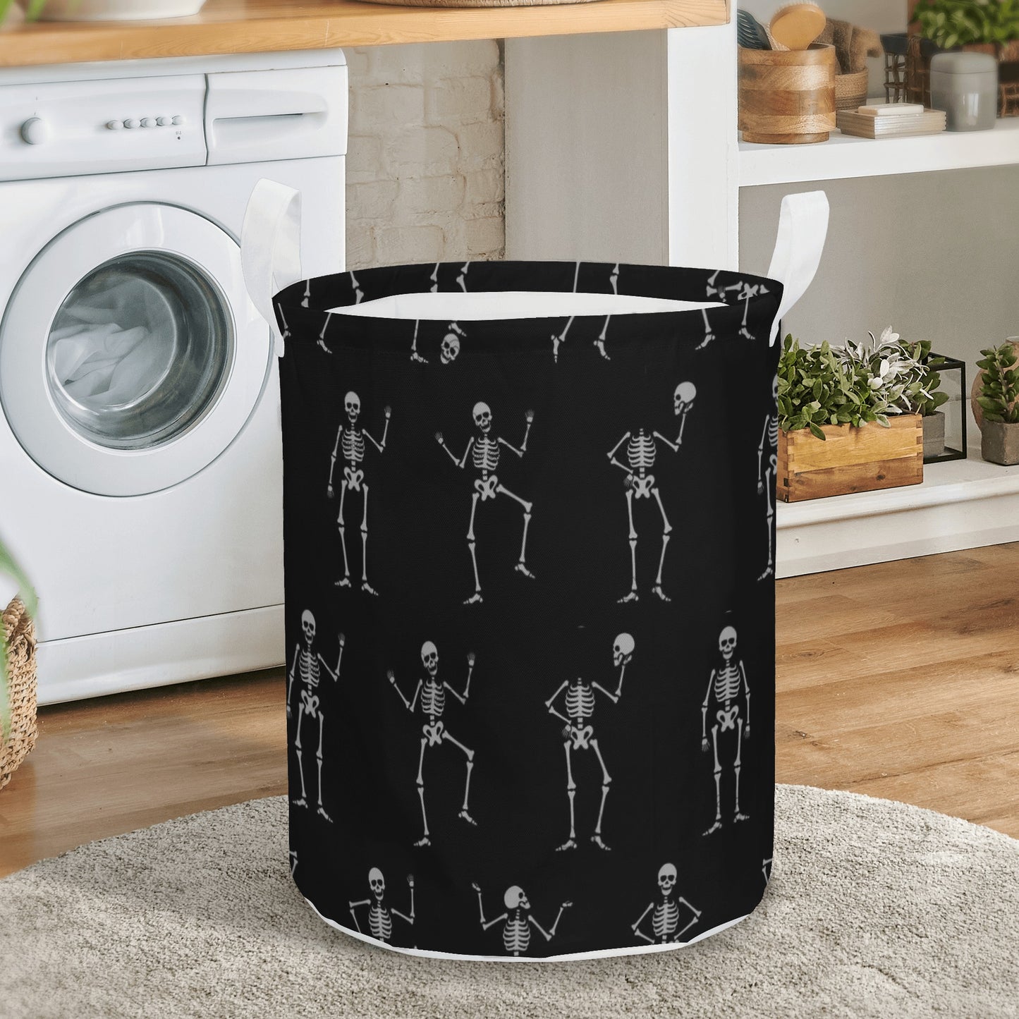 Sekeleton Round Laundry Basket