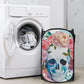 Rose floral sugar skull pattern Laundry Hamper