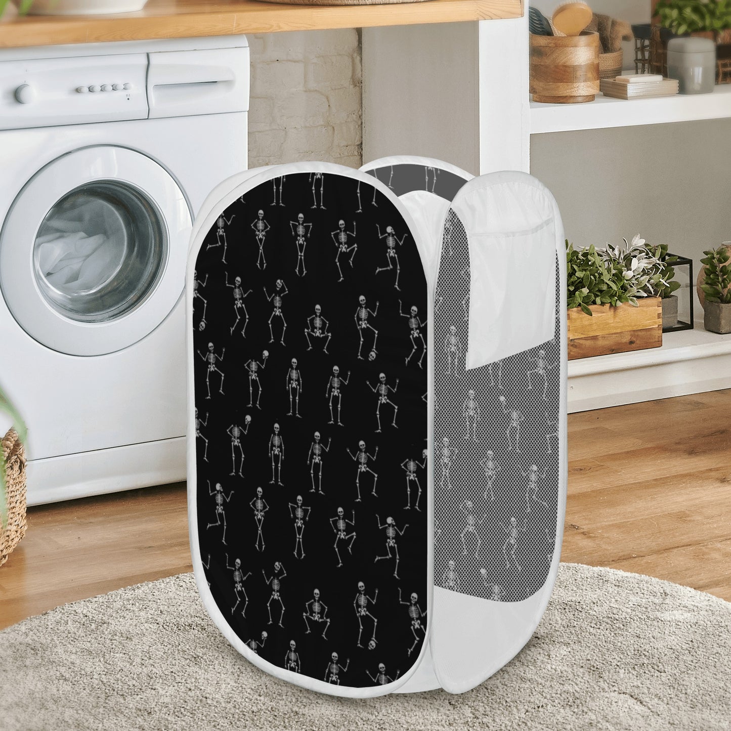 Skeleton Halloween Laundry Hamper