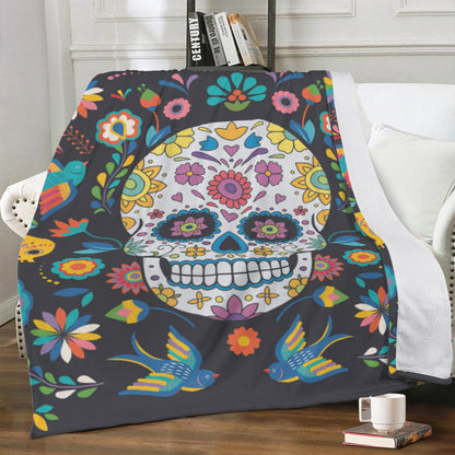 Mexican calaveras skull Blanket Fleece