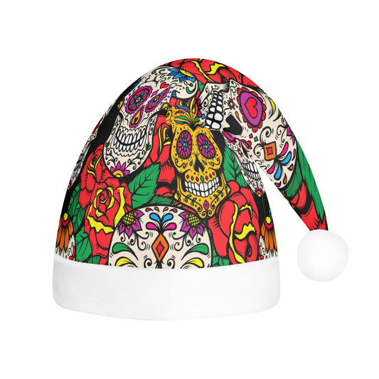 Gothic floral sugar skull Custom Christmas Hats