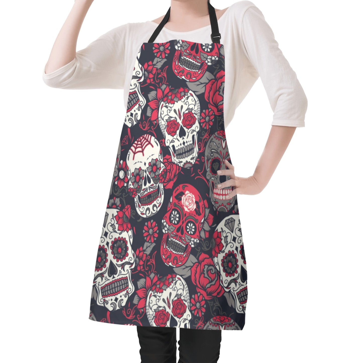 Mexican skull gothic Apron