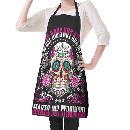 What does not kill me sugar skull Apron