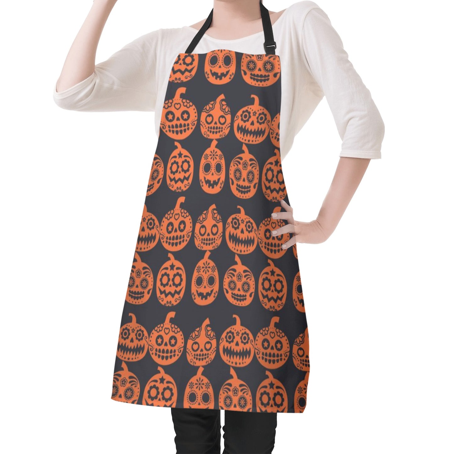 Sugar skull pumpkin Apron