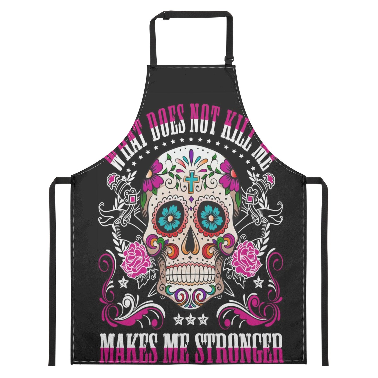 What does not kill me sugar skull Apron