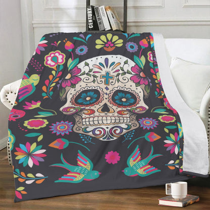 Sugar skull Day of the dead Mexican calaveas skull Blanket Fleece