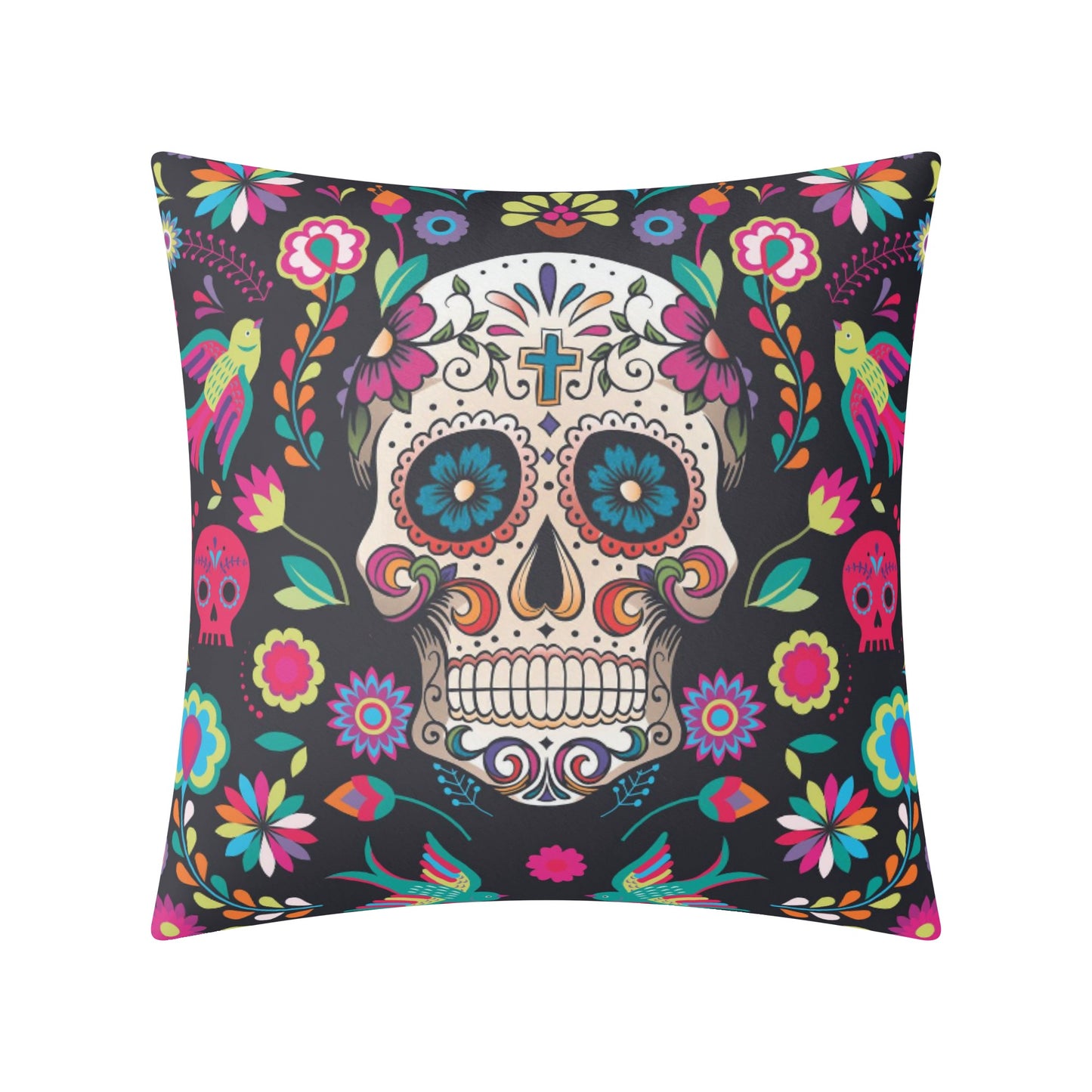 Sugar skull Day of the dead Mexican calaveas skull Double Side Printing Pillow Cover