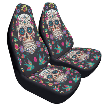 Sugar skull dia de los muertos calaveras Car Seat Covers (2 Pcs)