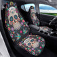 Sugar skull dia de los muertos calaveras Car Seat Covers (2 Pcs)