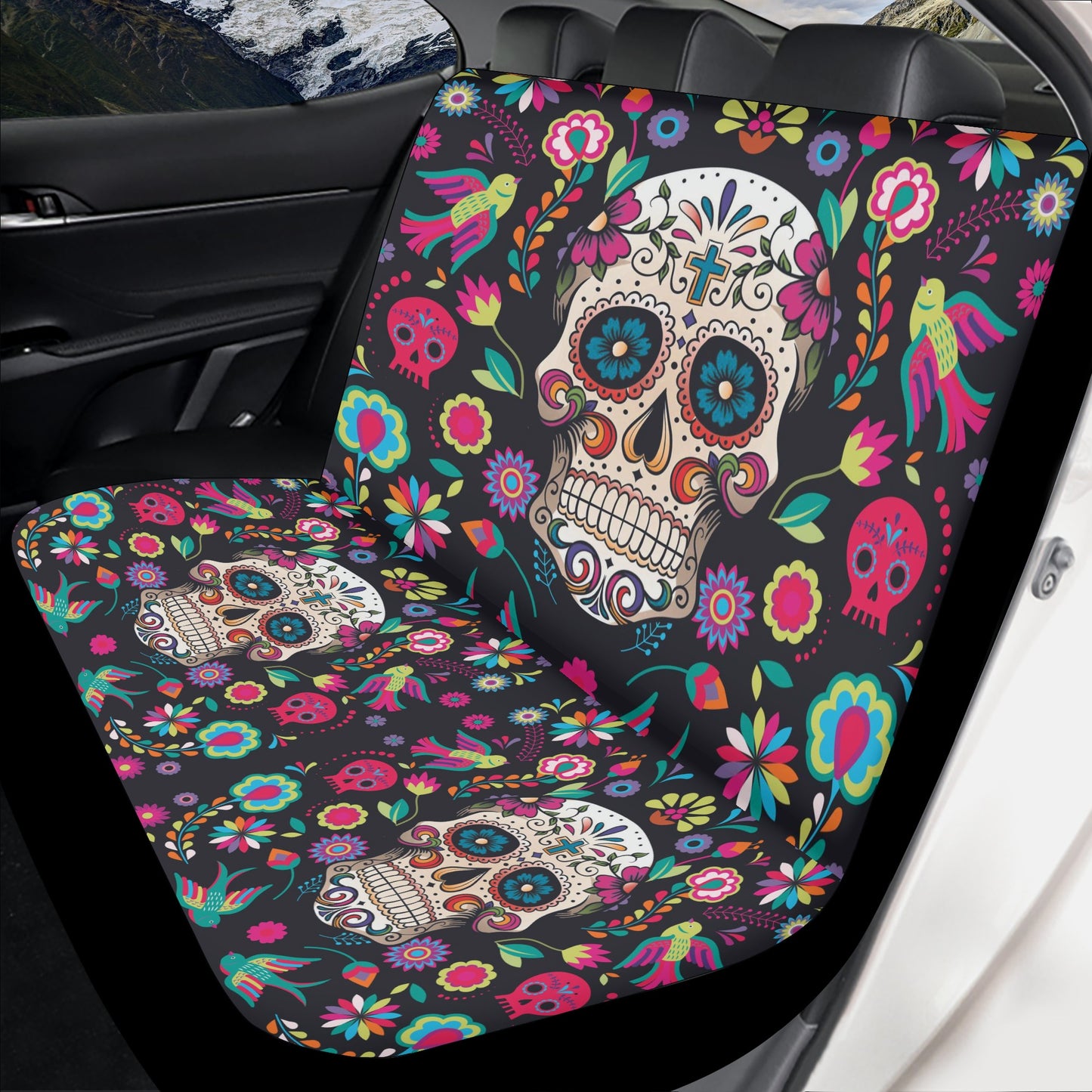 Sugar skull dia de los muertos calaveras Car Seat Cover Set