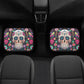 Sugar skull dia de los muertos calaveras Back and Front Car Floor Mats