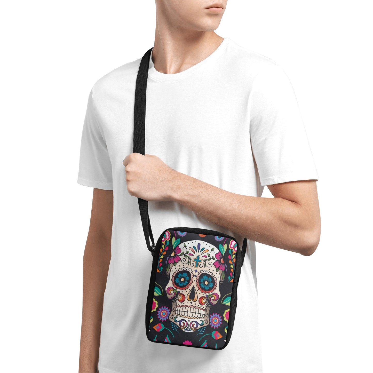 Dia de los muertos sugar skull calaveras Cross-Body Bag