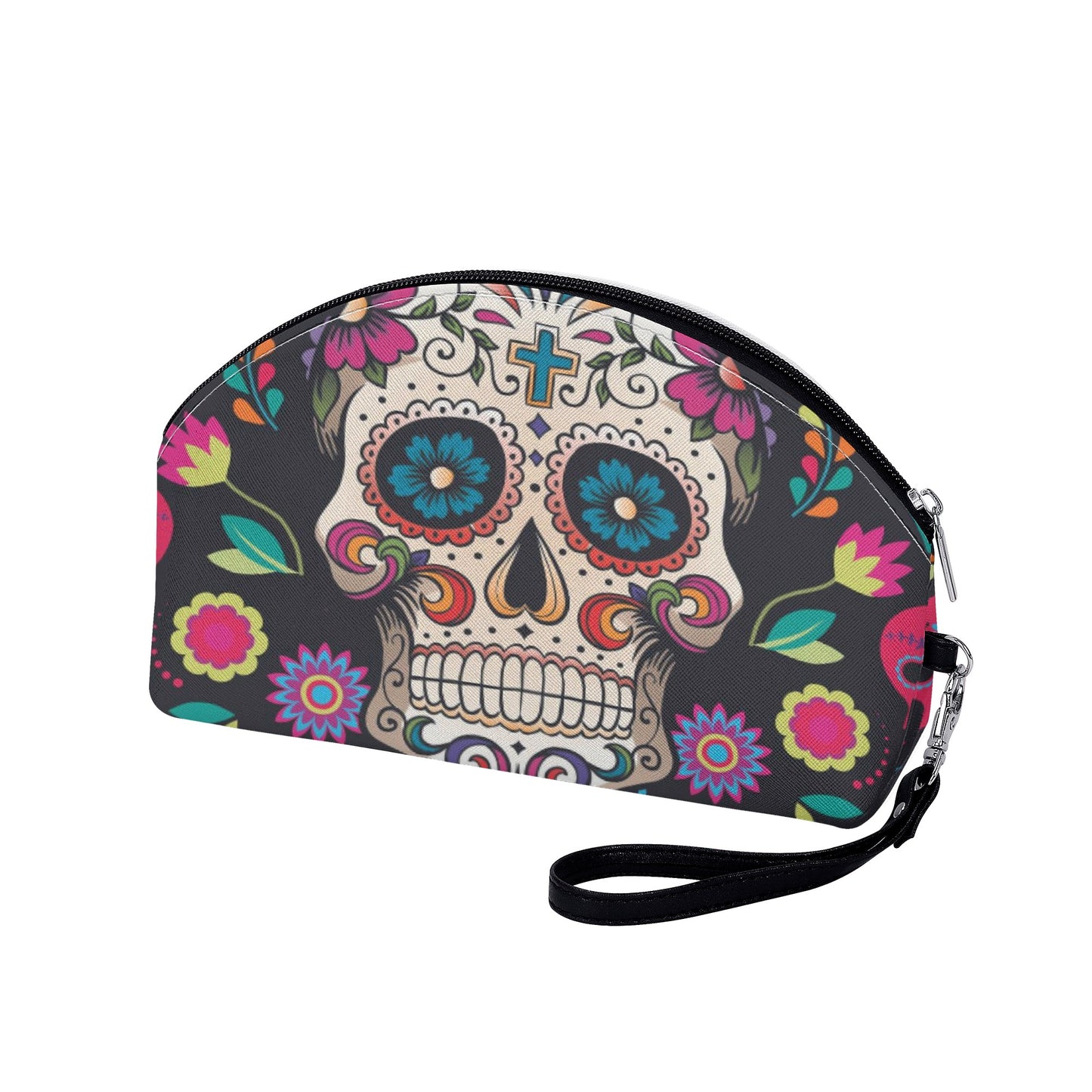 Sugar skull Day of the dead Halloweeen gothic Curve Cosmetic Bag