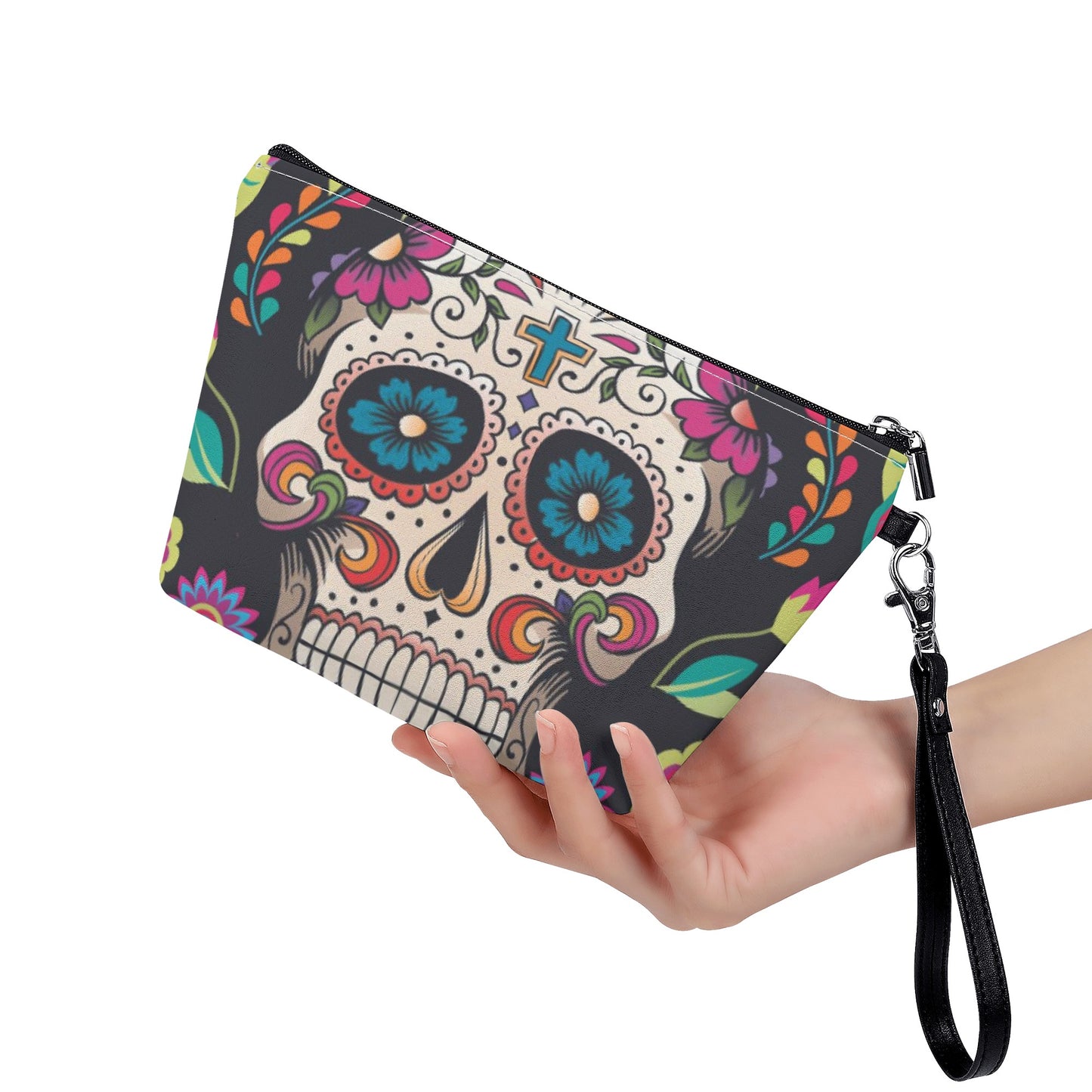 Sugar skull Day of the dead Halloweeen gothic Sling Cosmetic Bag