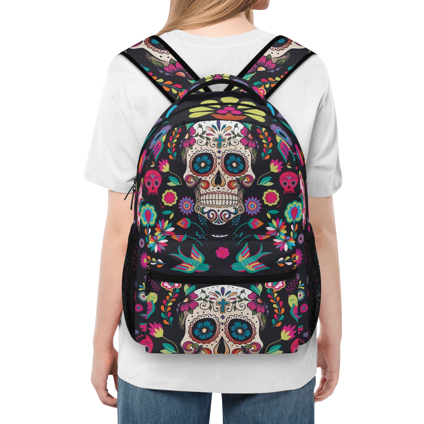 Sugar skull Day of the dead Halloweeen gothic New Casual Style School Bakcpack