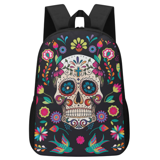 Dia de los muertos gothic Halloween Mexican skull 17 Inch Laptop Backpack