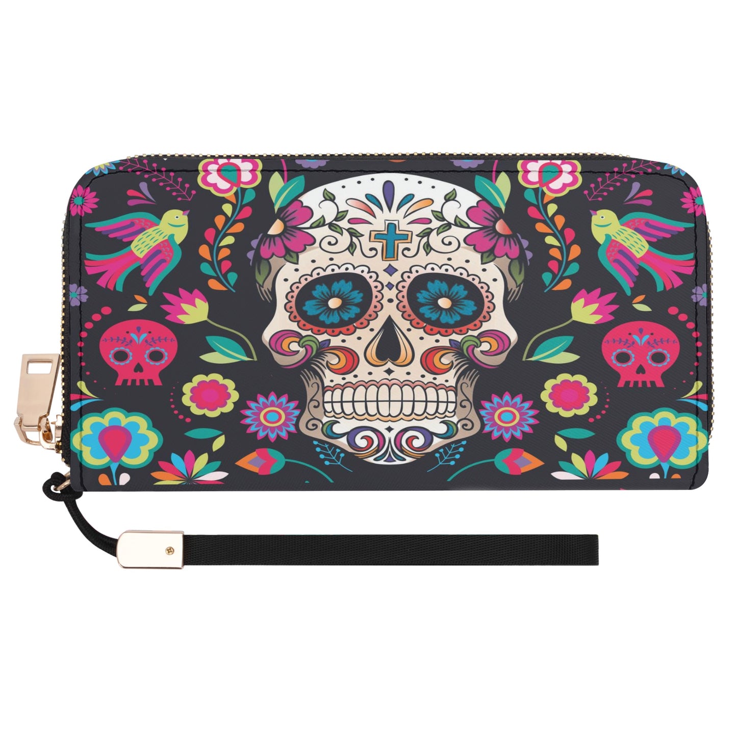 Dia de los muertos gothic Halloween Mexican skull Casual Clutch Wallet