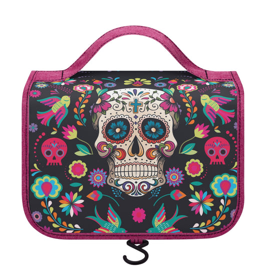 Dia de los muertos gothic Halloween Mexican skull Bath Toiletry Bag