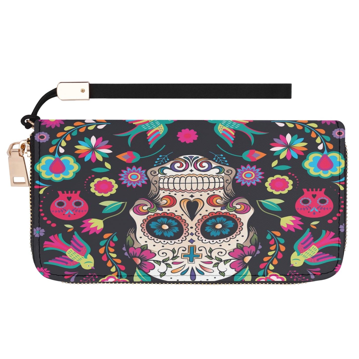 Dia de los muertos gothic Halloween Mexican skull Casual Clutch Wallet