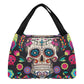 Dia de los muertos gothic Halloween Mexican skull Portable Tote Lunch Bag