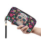 Dia de los muertos gothic Halloween Mexican skull Casual Clutch Wallet