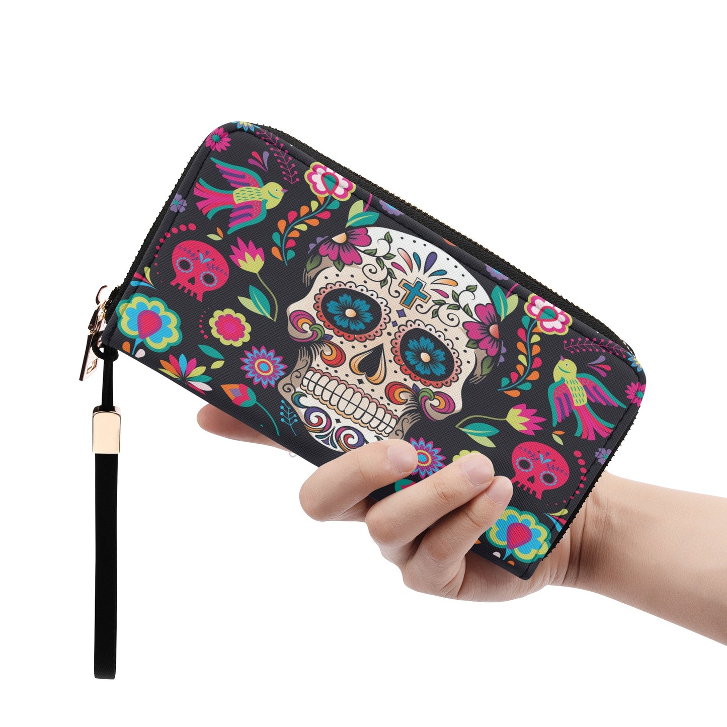 Dia de los muertos gothic Halloween Mexican skull Casual Clutch Wallet