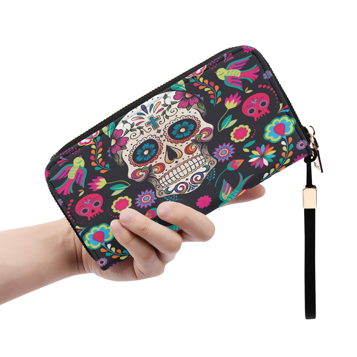 Dia de los muertos gothic Halloween Mexican skull Casual Clutch Wallet