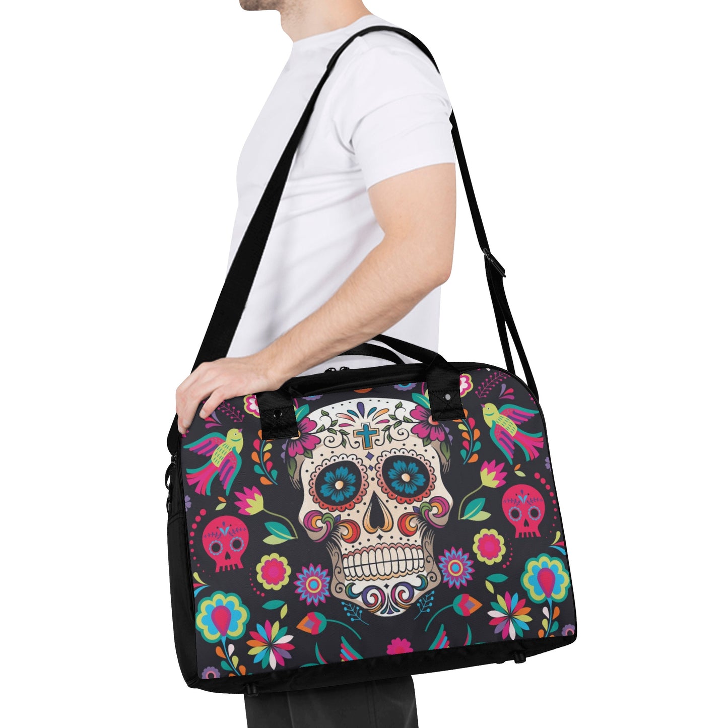 Dia de los muertos gothic Halloween Mexican skull New Nylon Tote Bags