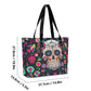 Dia de los muertos gothic Halloween Mexican skull Women's PU Leather Handbag
