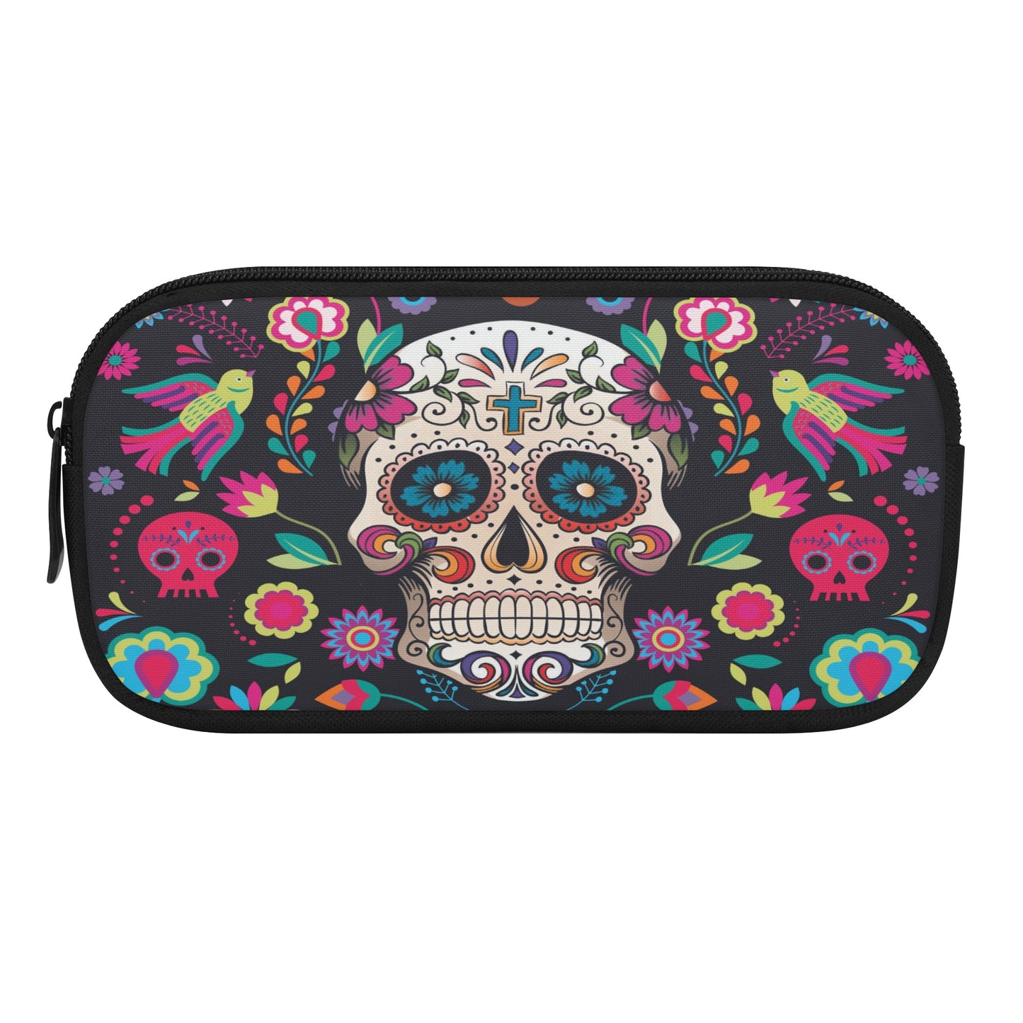 Sugar skull Dia de los muertos gothic skeleton Pencil Bags