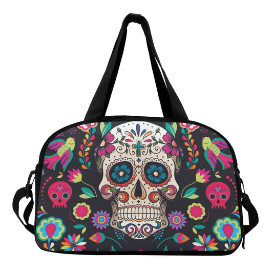 Sugar skull Dia de los muertos gothic skeleton Travel Luggage Bag