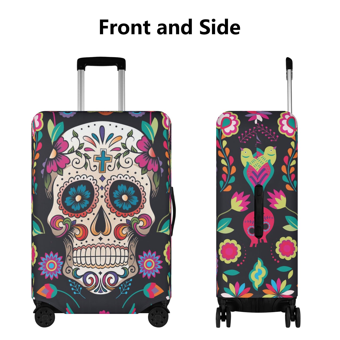 Sugar skull Dia de los muertos gothic skeleton Polyester Luggage Cover