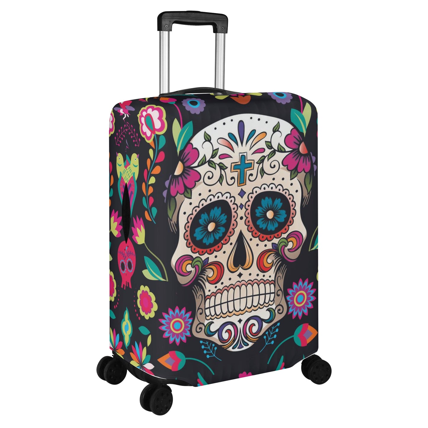 Sugar skull Dia de los muertos gothic skeleton Polyester Luggage Cover