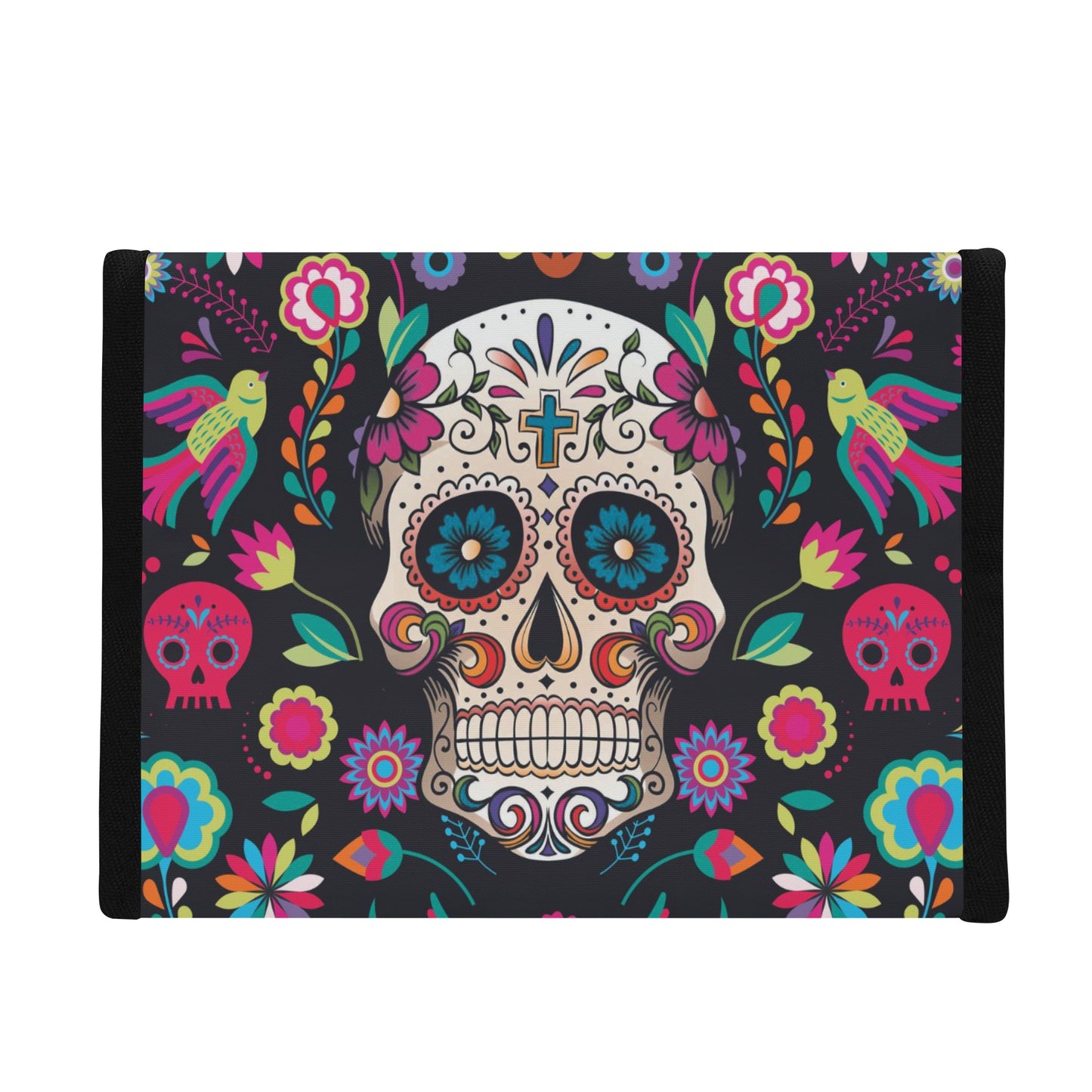 Sugar skull Dia de los muertos gothic skeleton Folding Pocket Type Lunch Bag